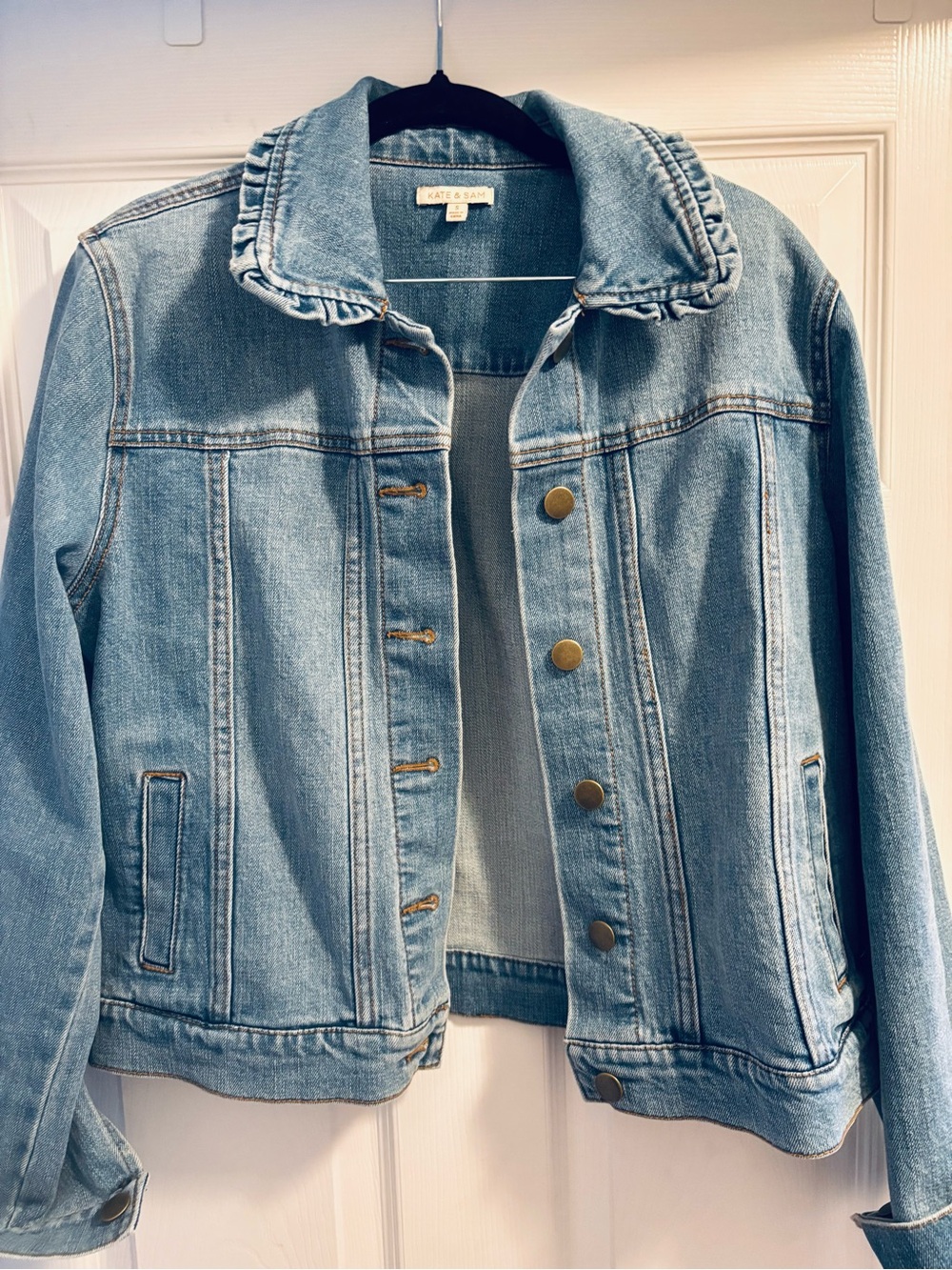 KATE & SAM Light Blue Denim Jean Jacket for Women
